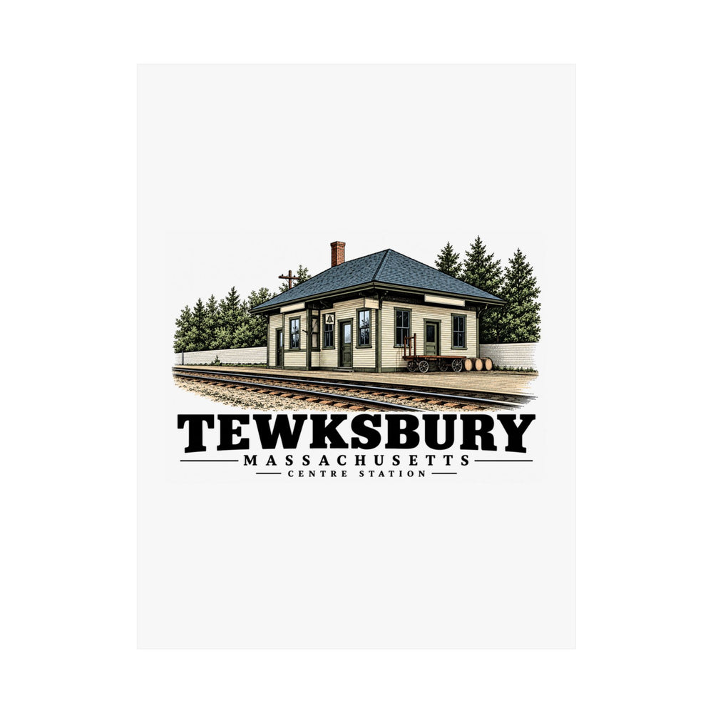 18 x 24 unclipped front of Tewksbury Centre railroad station matte poster, Tewksbury, Massachusetts.