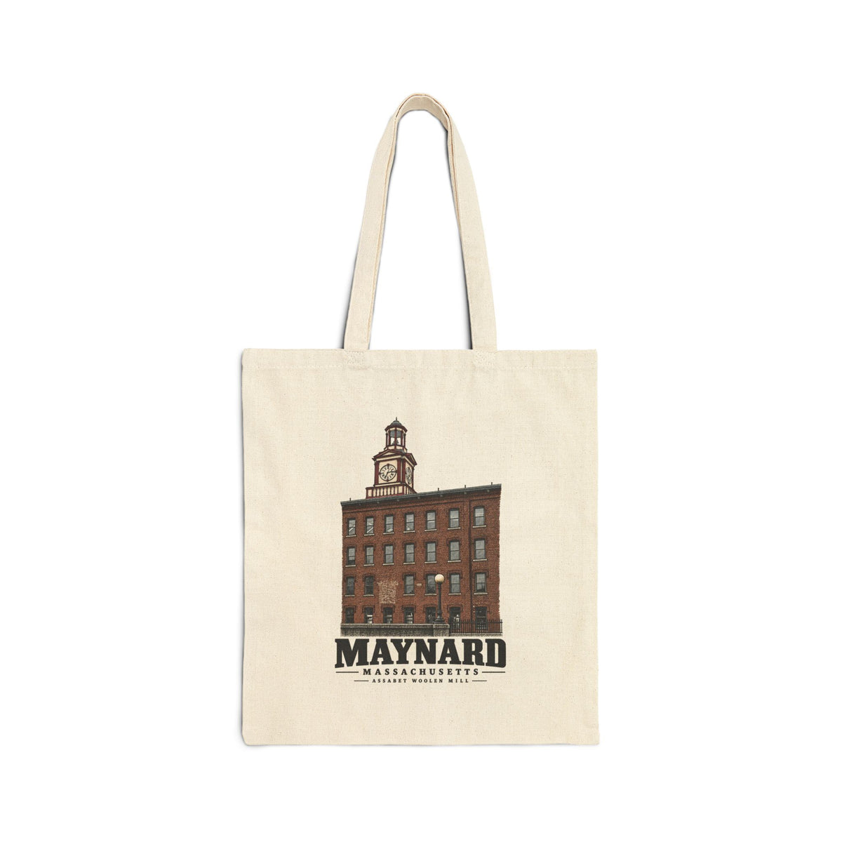 Assabet Woolen Mill Natural + Black Heavy Canvas Tote - Assabet Valley Goods