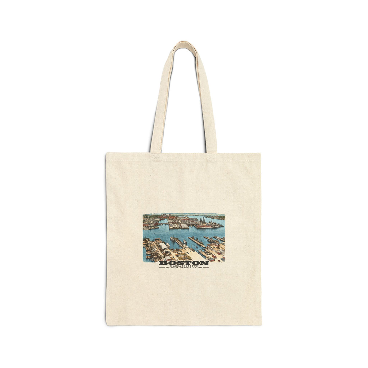 Lockwoods Basin Natural Heavy Canvas Tote - Boston Harbor