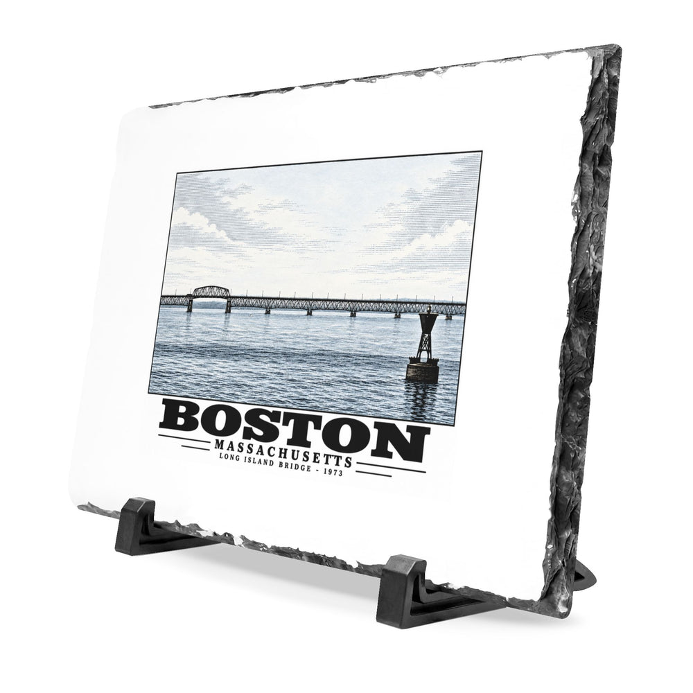 Long Island 7 × 11 in Slate Desk Plaque - Boston Harbor