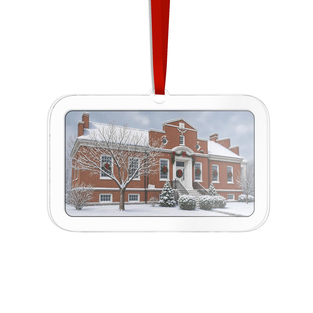 Carnegie Library — Millbury, MA Christmas Ornament