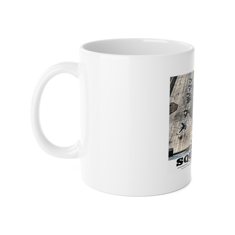 NAS Squantum at high tide 11 oz White Ceramic Mug - Boston Harbor