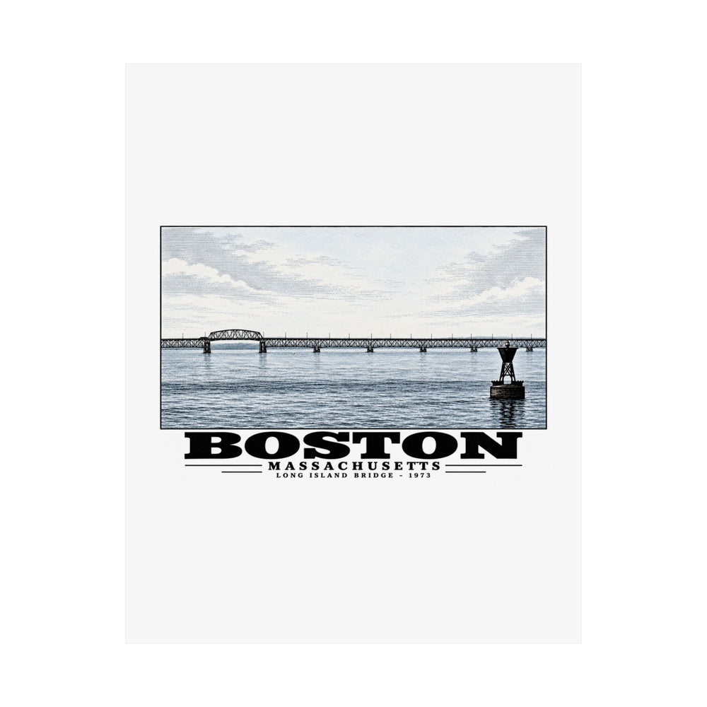Long Island Matte Heritage Poster — 11 × 14 and 18 × 24 in - Boston Harbor