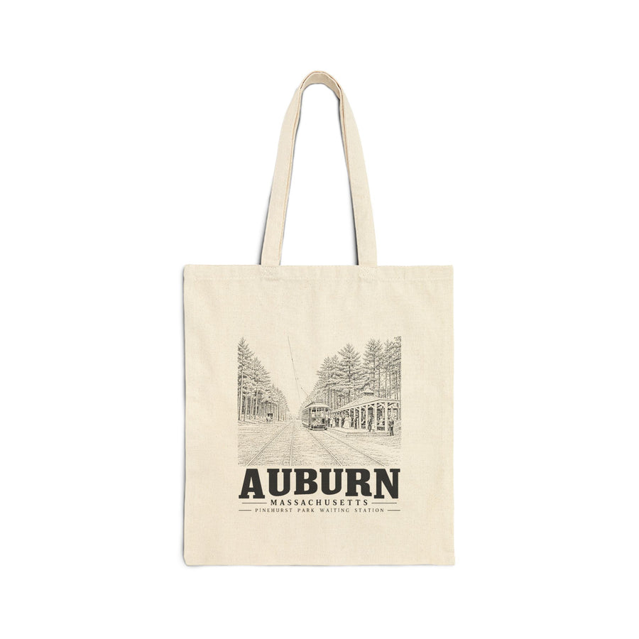 Auburn Pinehurst Park Waiting Station Heavy Canvas Tote in Natural — front view