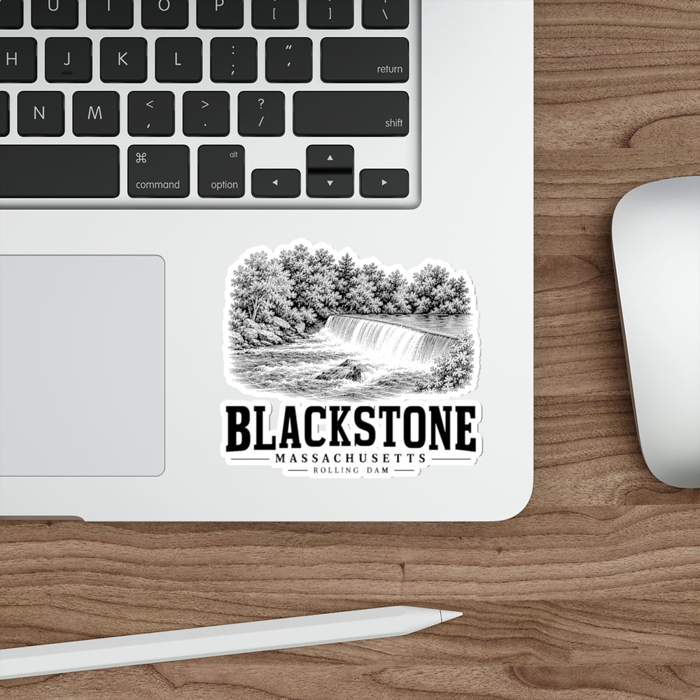 Blackstone Rolling Dam 4 in Die-Cut Sticker in White — context-1 view
