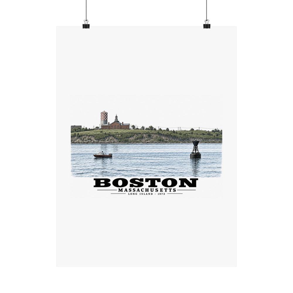 Long Island Matte Heritage Poster — 11 × 14 and 18 × 24 in - Boston Harbor