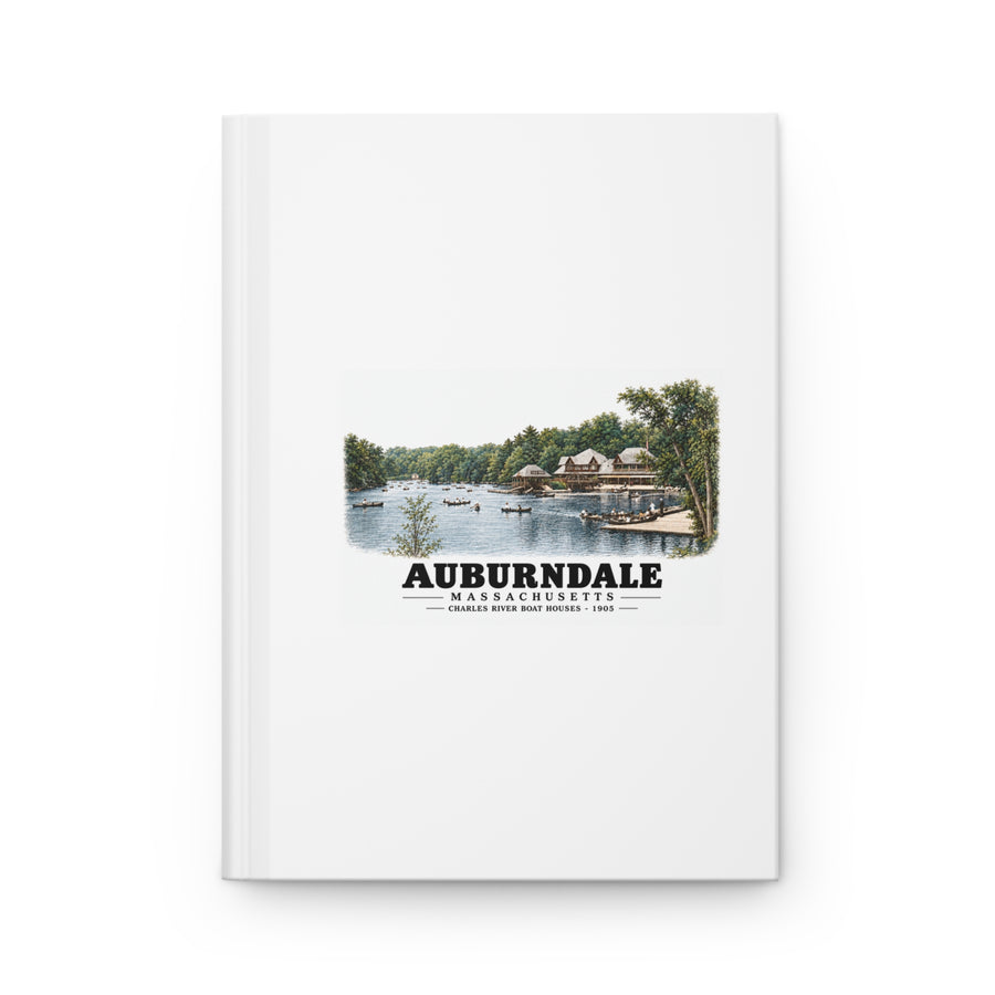 Norumbega Park shore, Charles River Lakes District, Auburndale Matte Hardcover Journal - Charles River