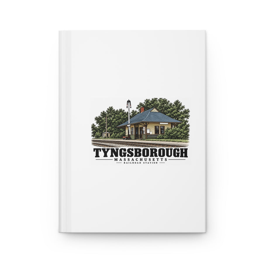 Front cover of Railroad Station matte hardcover journal, Tyngsborough, Massachusetts.