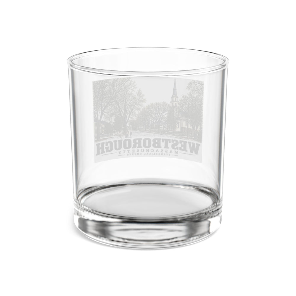 Illustrated Evangelical Church in Westborough on rocks glass