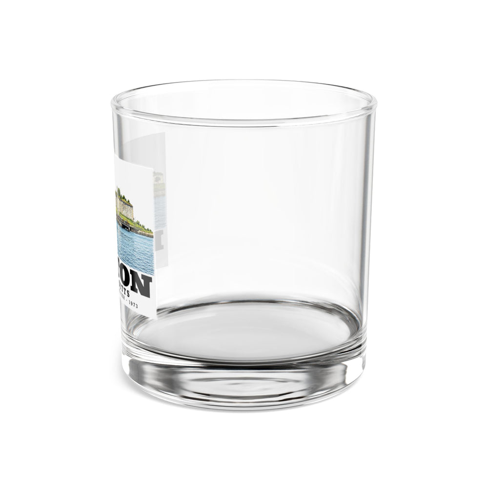 Castle Island, includes Fishing Pier 10 oz Rocks Glass - Boston Harbor