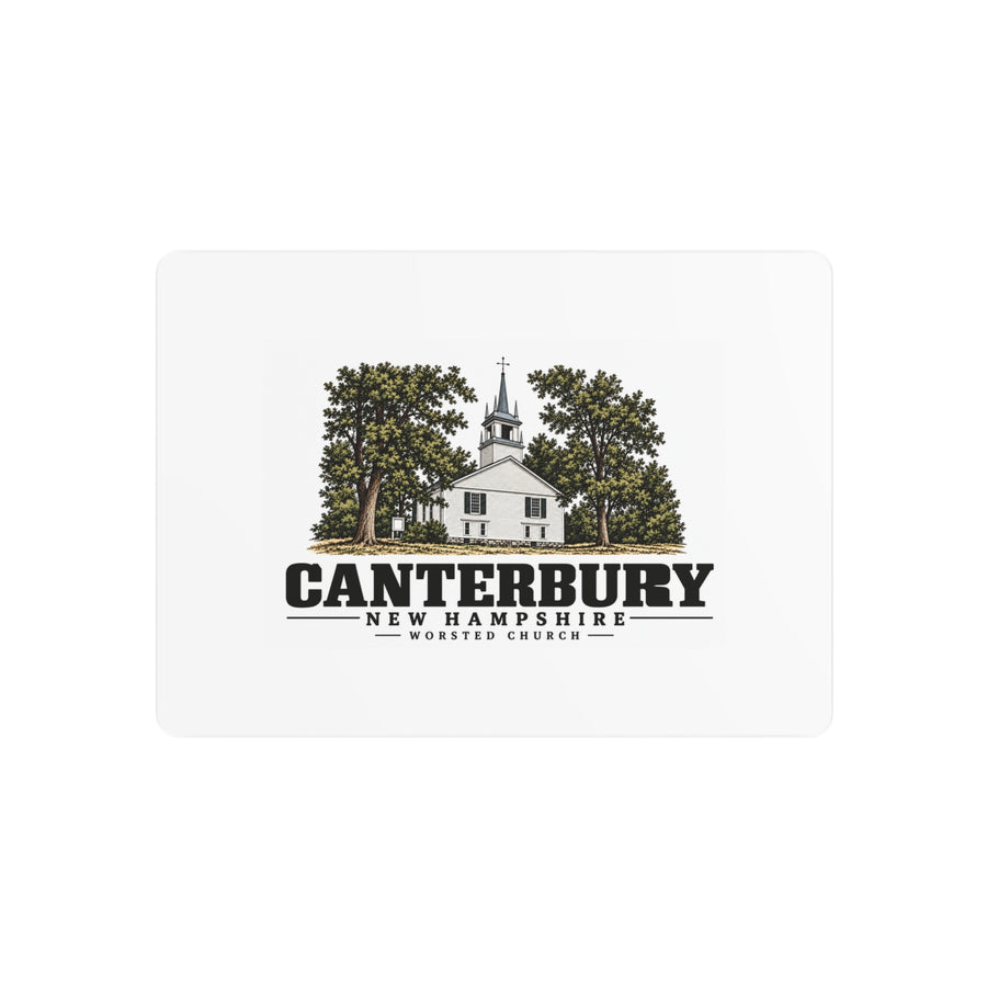 Canterbury Worsted Church and Hill’s Tavern 7 x 5 in Horizontal Metal Wall Art - Merrimack Valley Goods