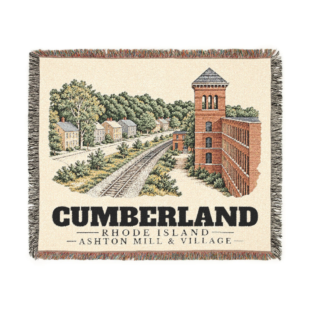 Ashton Mill & Village — Cumberland, Rhode Island woven blanket, product view 1