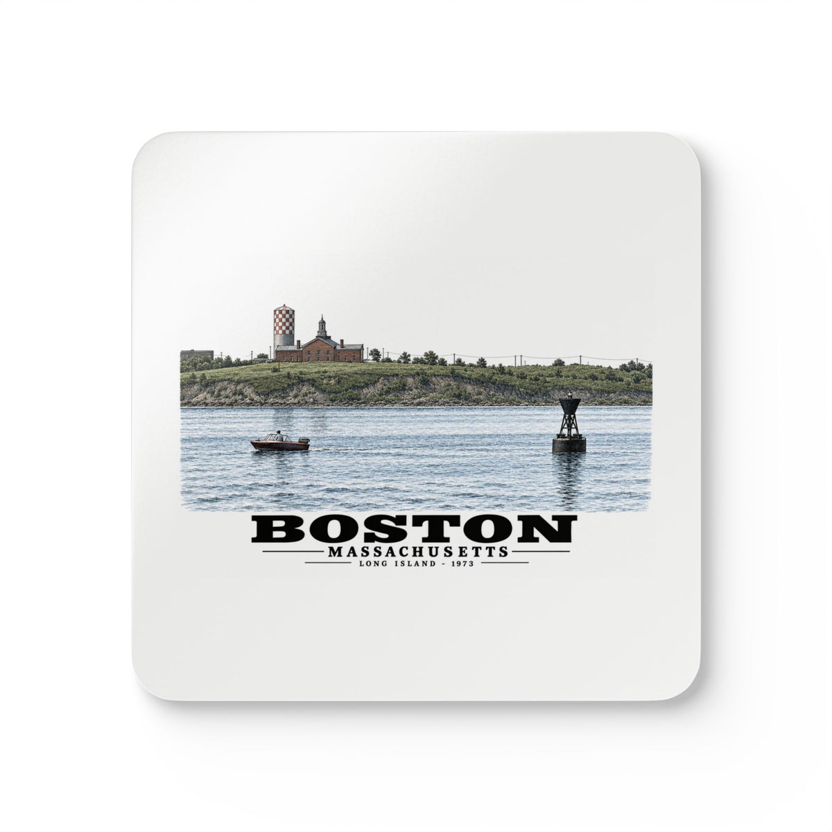 Long Island Cork Back Coaster Set - Boston Harbor