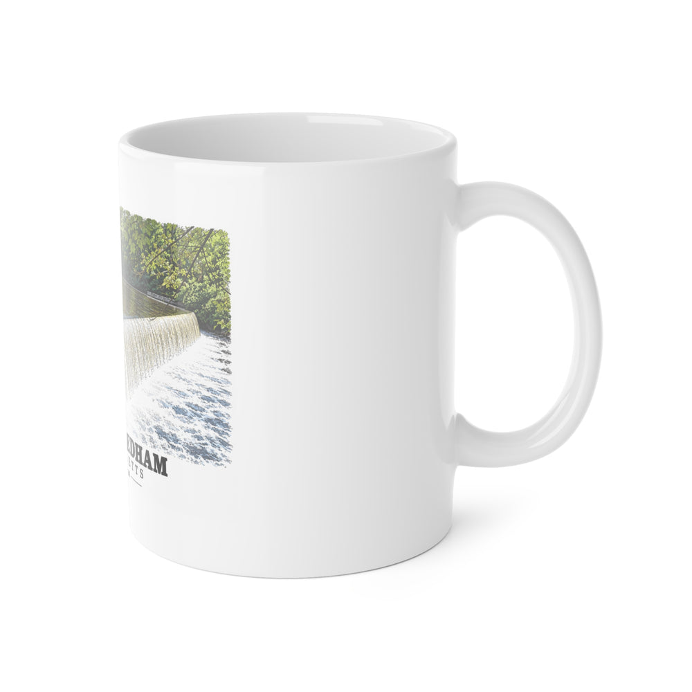 Dam on the Charles River, Dover MA.jpg 11 oz White Ceramic Mug - Charles River