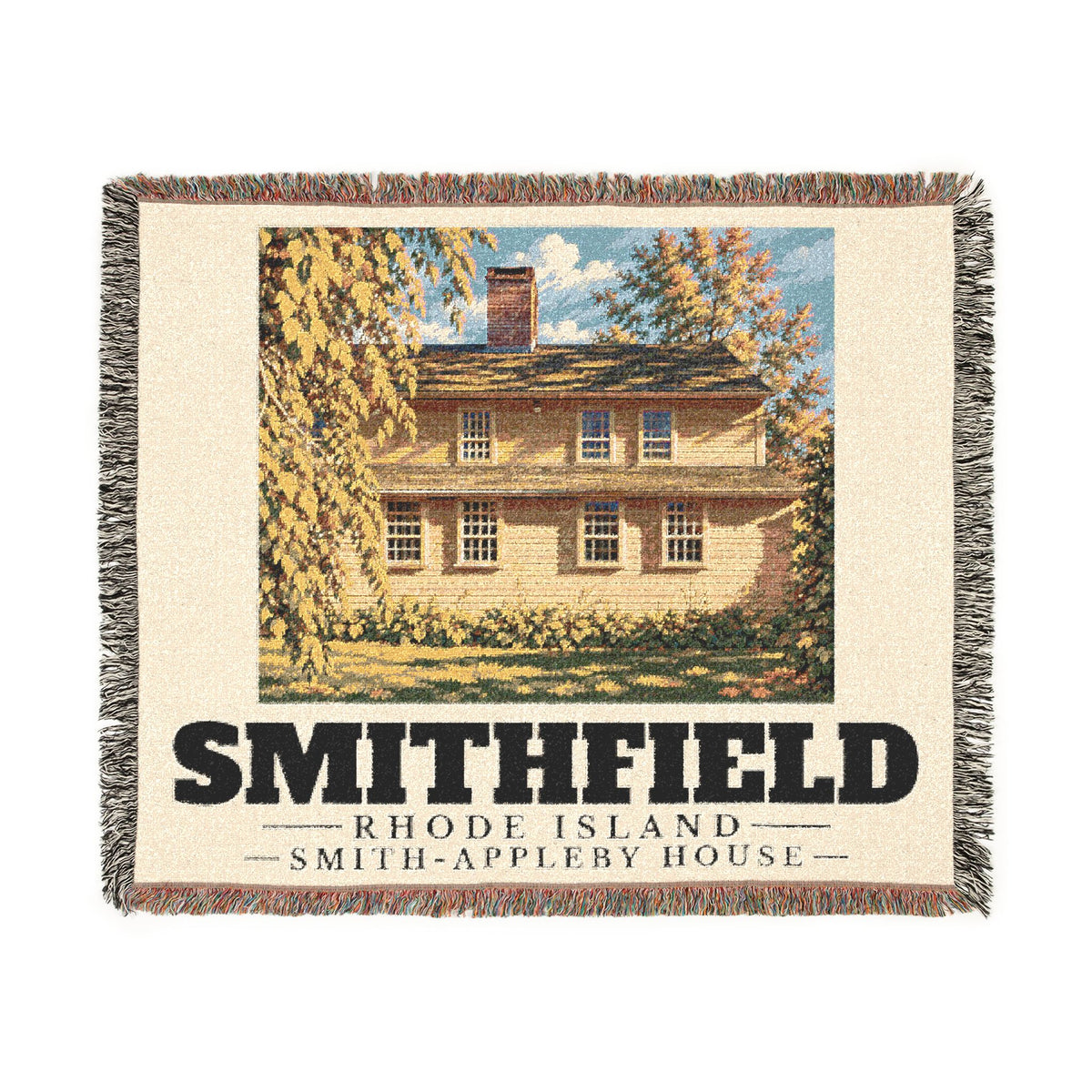 Smith-Appleby House — Smithfield, Rhode Island Woven Blanket