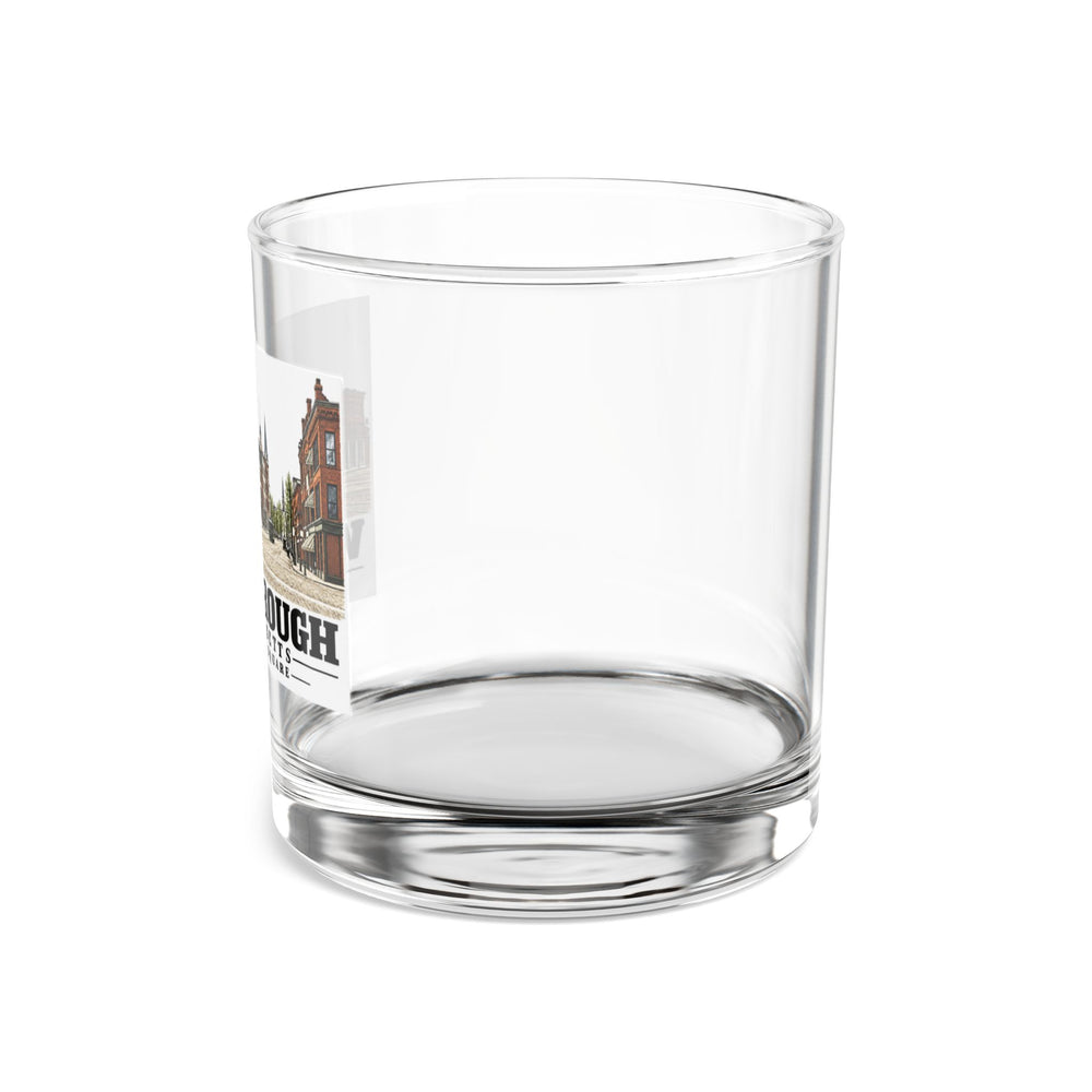 Illustrated Westborough Square in Westborough on rocks glass