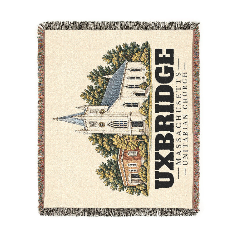 Unitarian Church — Uxbridge, Massachusetts Woven Blanket