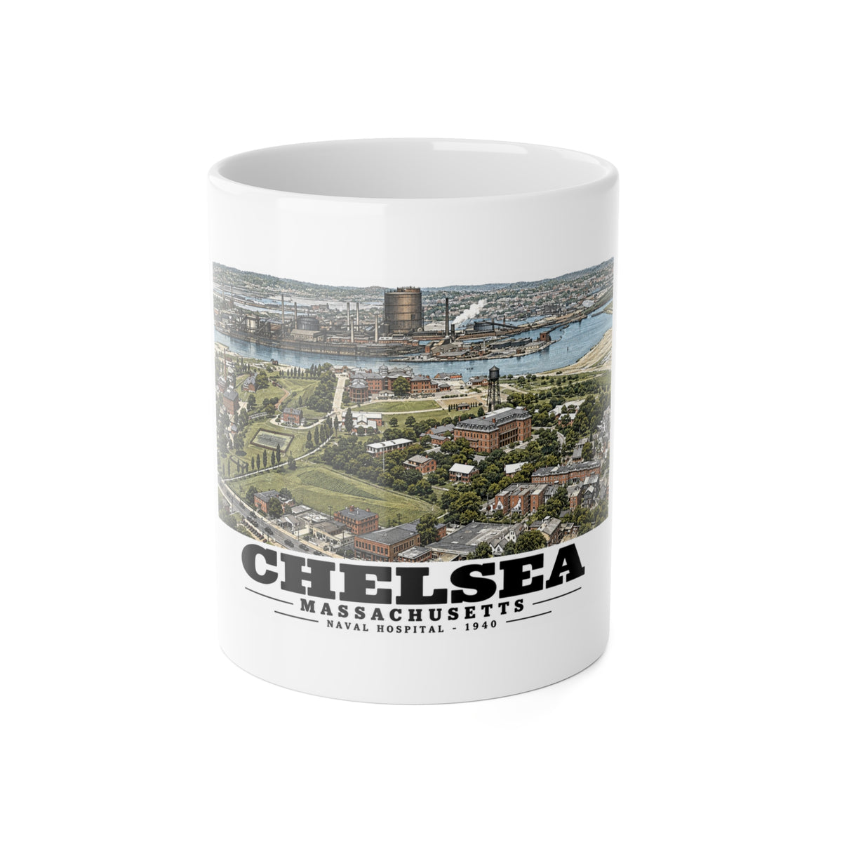 Naval Hospital Chelsea 11 oz White Ceramic Mug - Boston Harbor