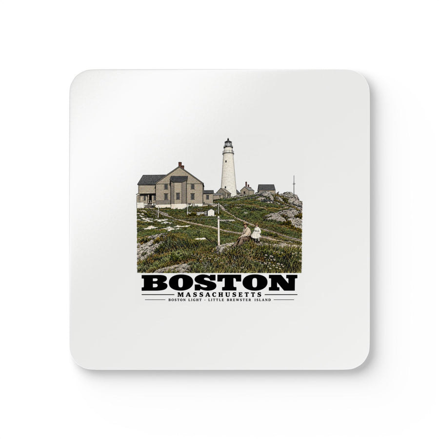 Boston Lower Light and Little Brewster, East Cork Back Coaster Set - Boston Harbor