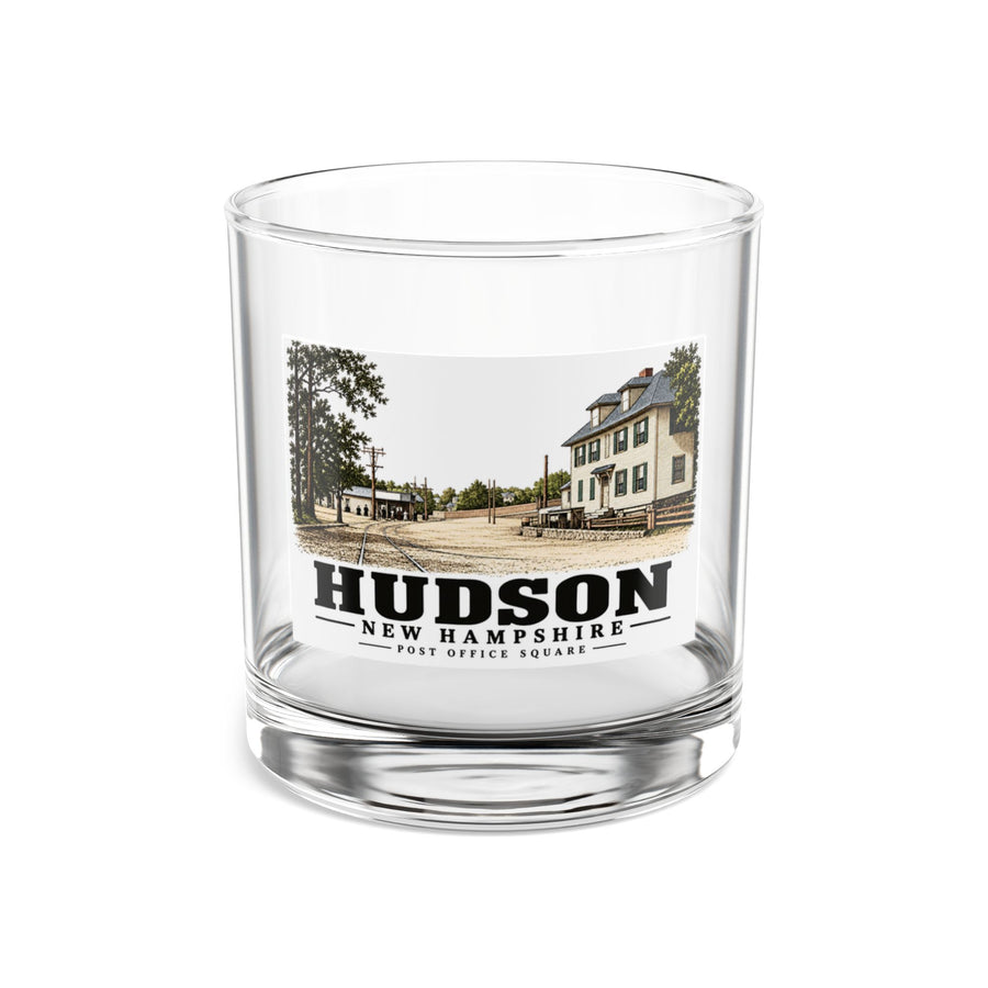 Post Office Square, Hudson illustration on 10 oz rocks glass — front view
