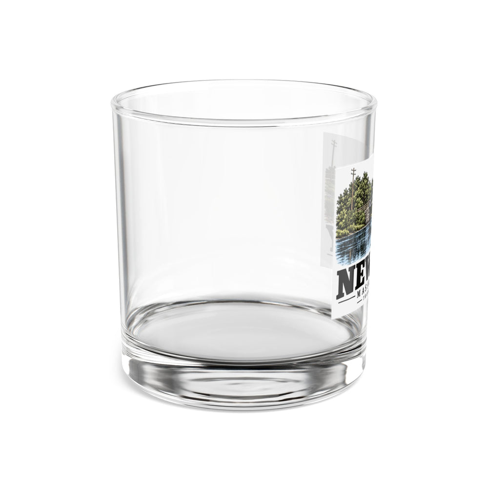 Thorlay’s / Thurlow Bridge, Newbury illustration on 10 oz rocks glass — right side view