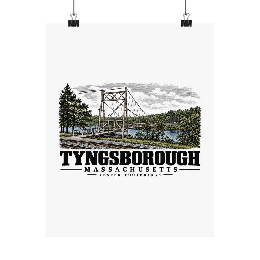 11 x 14 front of Vesper Footbridge matte poster, Tyngsborough, Massachusetts.