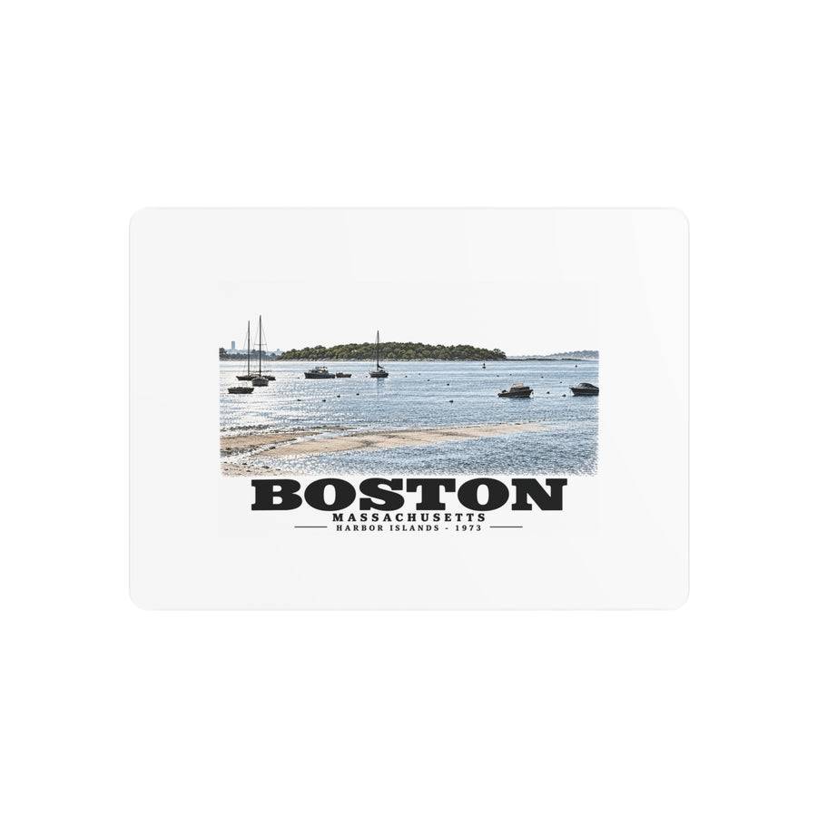 Boston Harbor Islands from Morrissey Boulevard - Toward Thompsons Island 7 × 5 in Horizontal Metal Wall Art - Boston Harbor