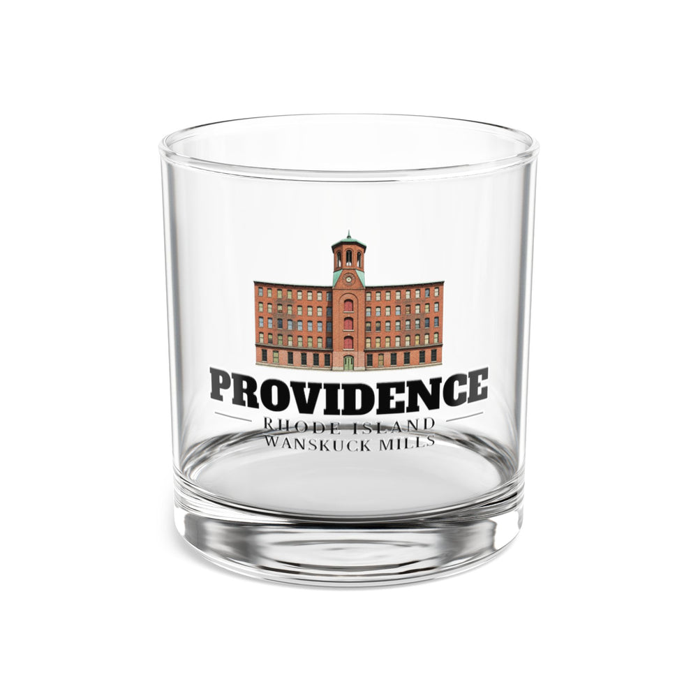 Front view of Providence Wanskuck Mills 10 oz Rocks Glass
