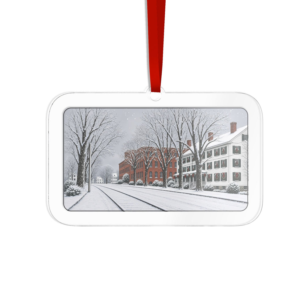 Knowlton Tenements and Upton Loop Street Railway — Upton, MA Christmas Ornament