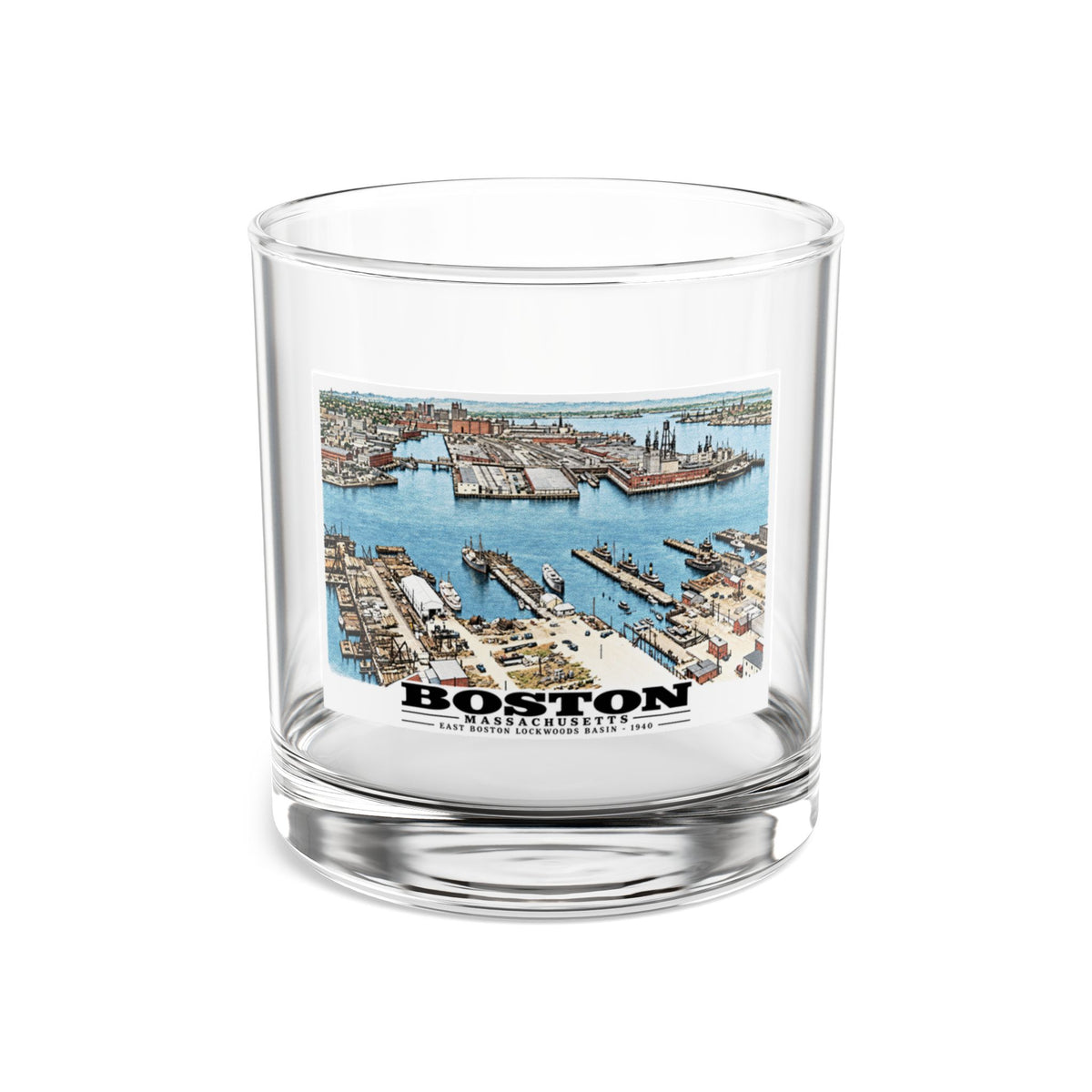 Lockwoods Basin 10 oz Rocks Glass - Boston Harbor