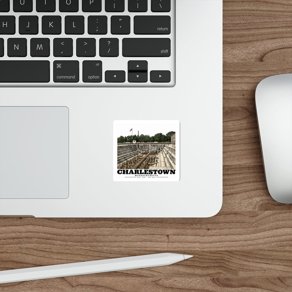 Dry-dock sticker applied beside laptop keyboard