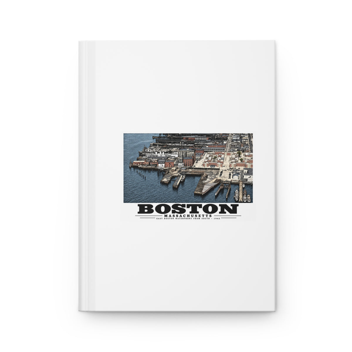 Maritime Coal Co., East Boston, MA -from South 1000 ft. Matte Hardcover Journal - Boston Harbor