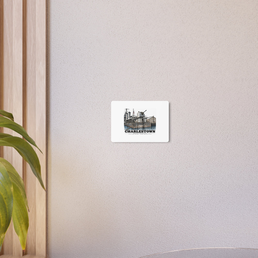 USS Nelson metal artwork displayed on wall