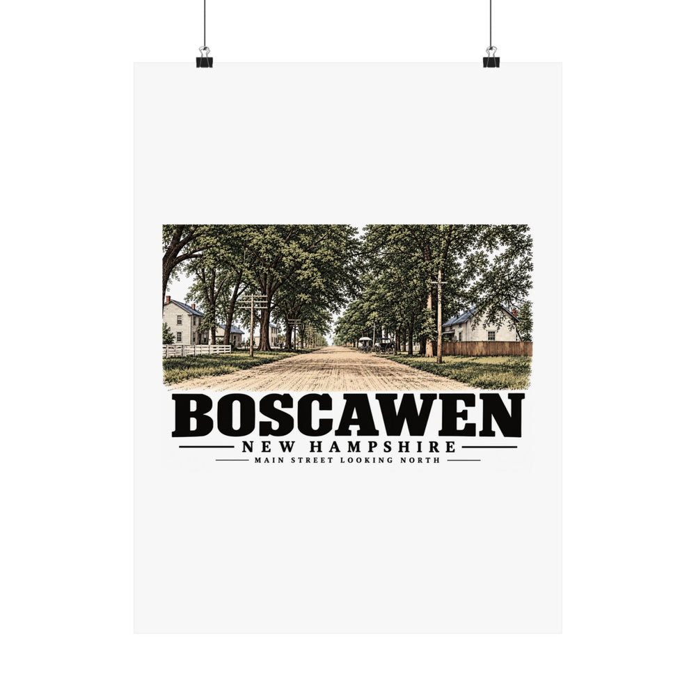 18 x 24 front of Main Street Looking North matte poster, Boscawen, New Hampshire.