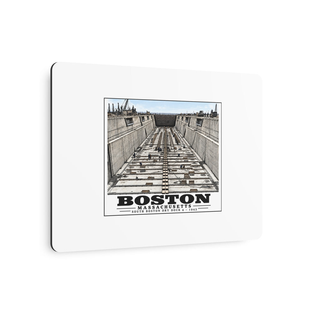 Dry dock #4 US Naval Dry dock, South Boston, completed June 1943 7 × 5 in Horizontal Metal Wall Art - Boston Harbor