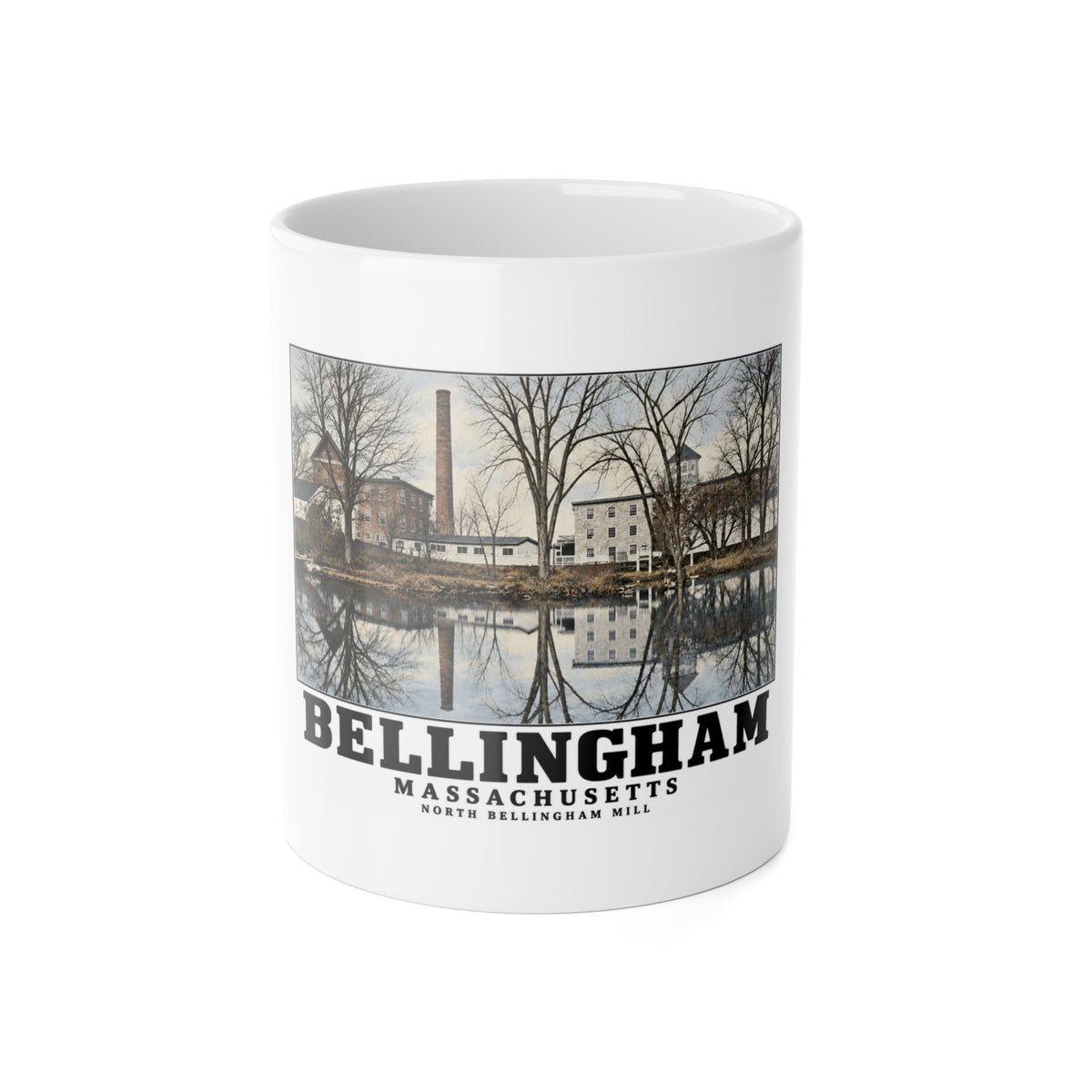 The North Bellingham Mill, plate following printed page 144 11 oz White Ceramic Mug - Charles River