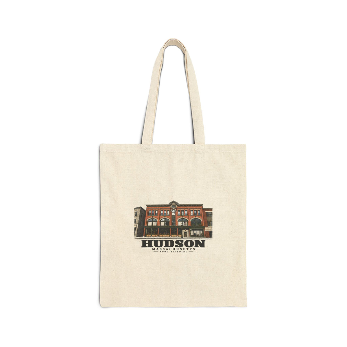 Wood Building Natural + Black Heavy Canvas Tote - Assabet Valley Goods