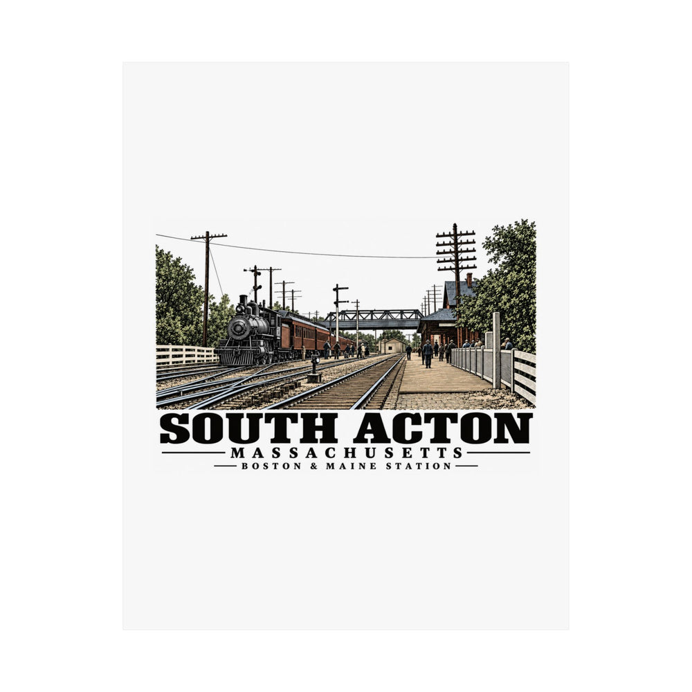 Illustrated Boston & Maine Station in South Acton on unframed matte poster
