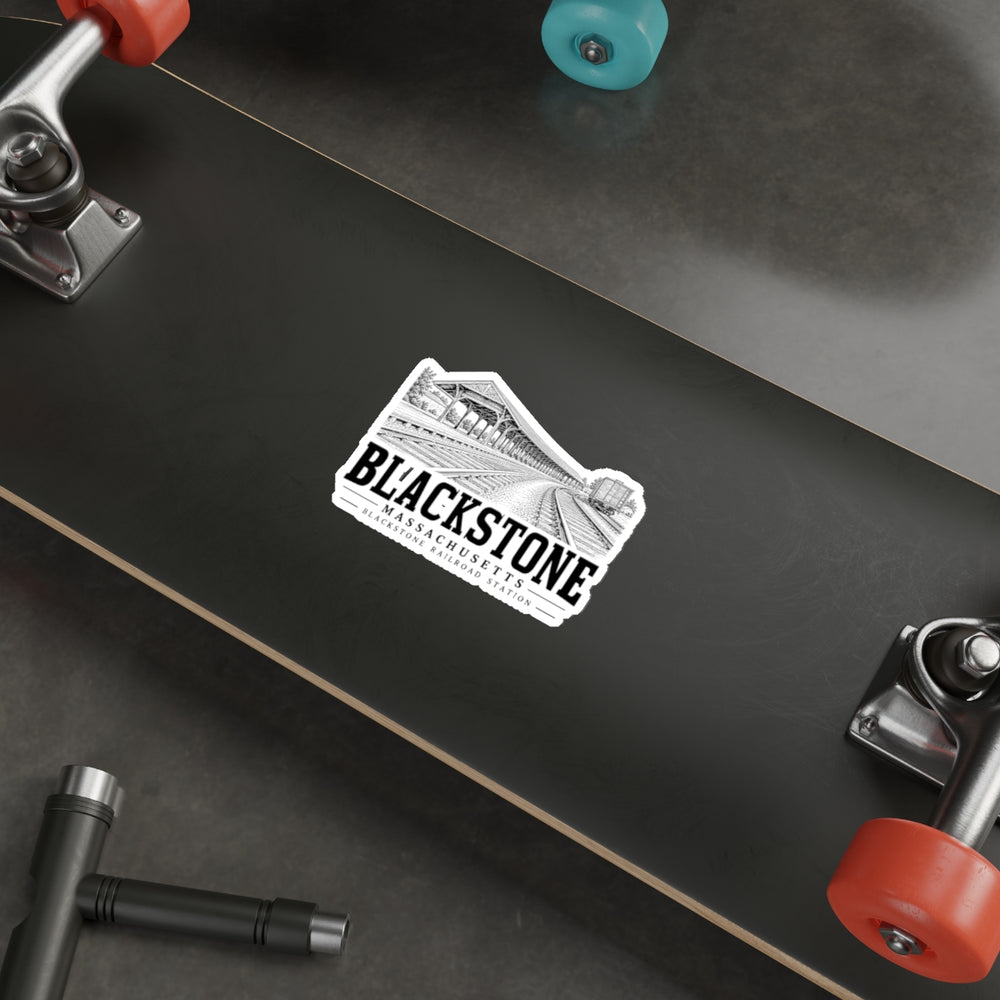 Blackstone Railroad Station 4 in Die-Cut Sticker in White — context-2 view
