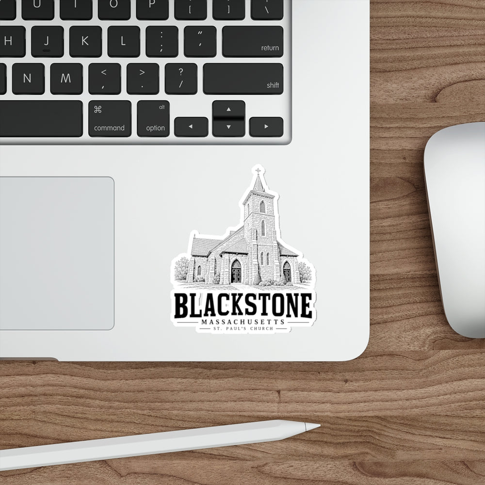 Blackstone St. Paul's Church 4 in Die-Cut Sticker in White — context-1 view