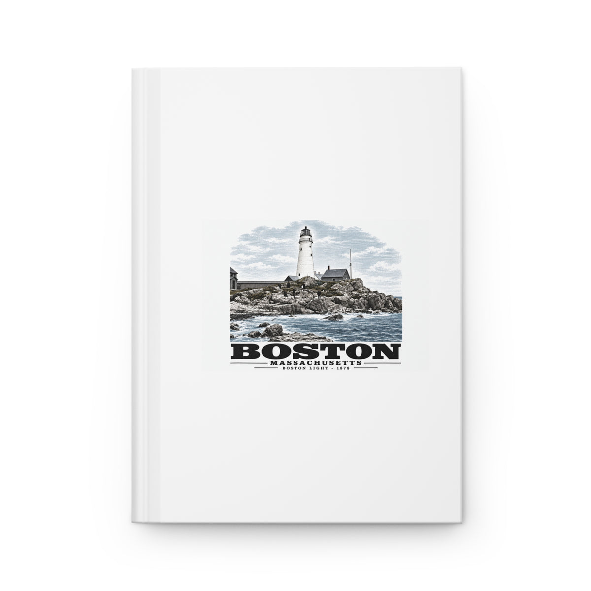 Boston Light, Boston Harbor, Mass. Matte Hardcover Journal - Boston Harbor