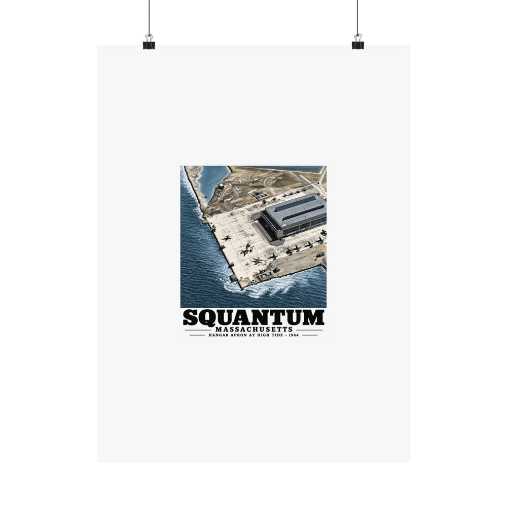 NAS Squantum at high tide Matte Heritage Poster — 11 × 14 and 18 × 24 in - Boston Harbor