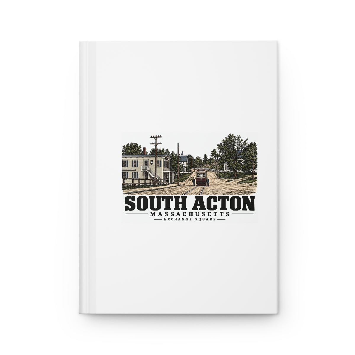 Illustrated Exchange Square in South Acton on matte hardcover journal