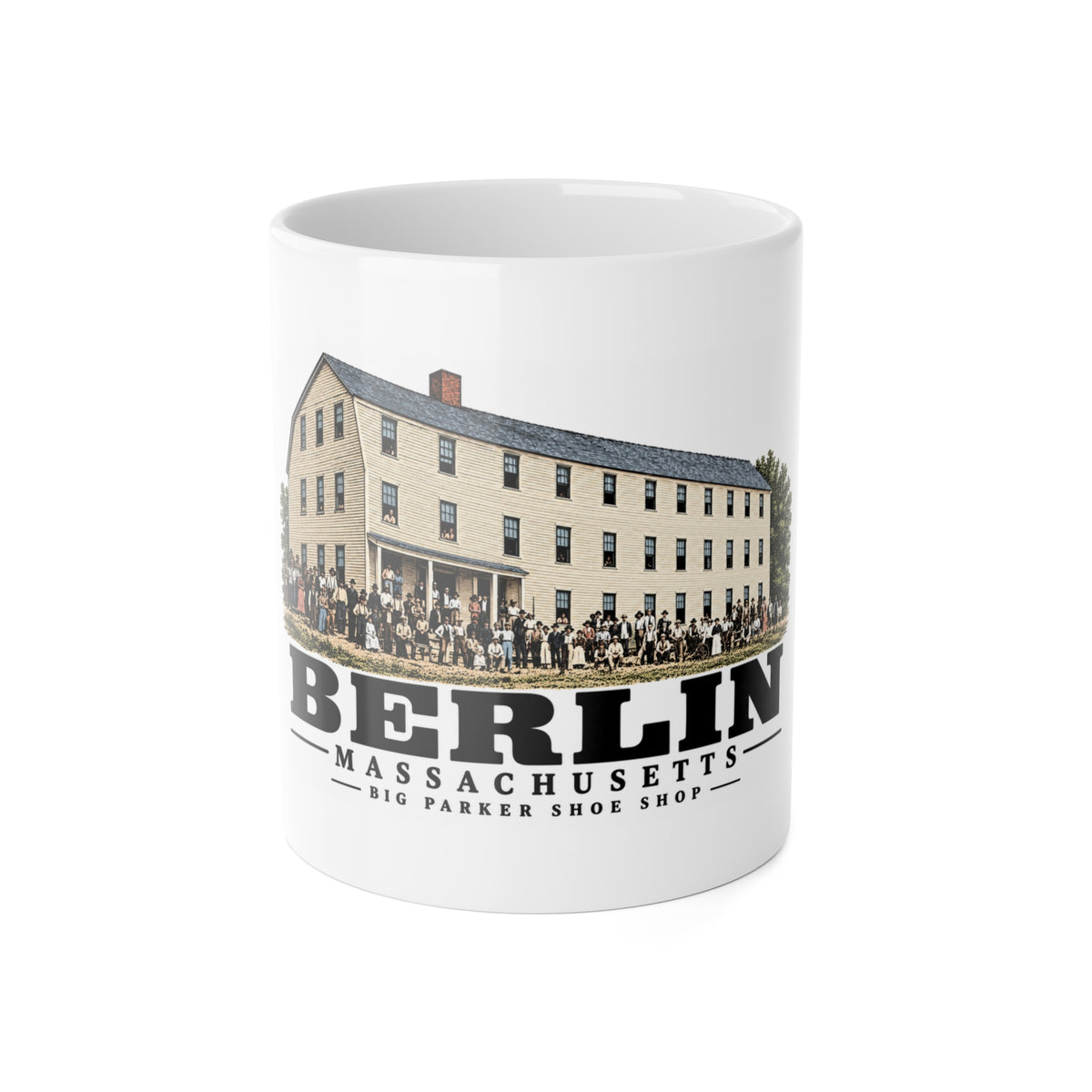 BERLIN Big Parker Shoe Shop 11 oz White Ceramic Mug - Assabet Valley Goods