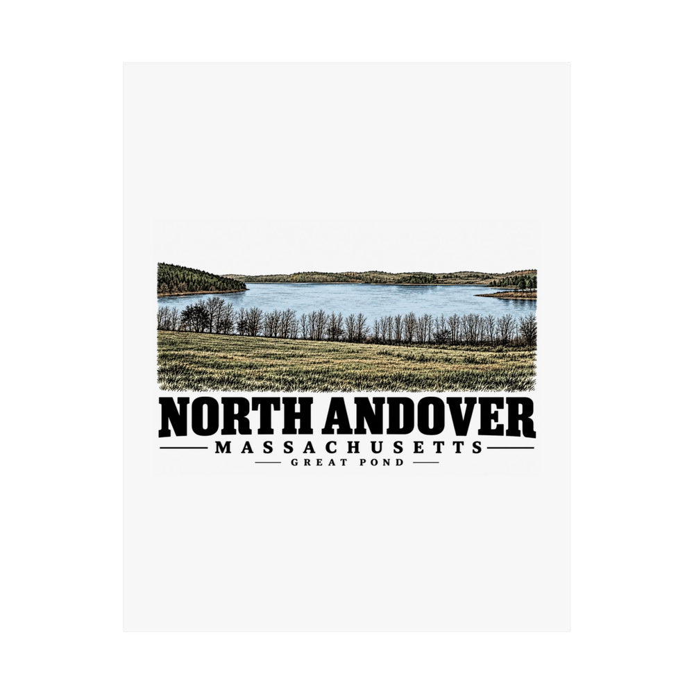 11 x 14 unclipped front of Great Pond matte poster, North Andover, Massachusetts.