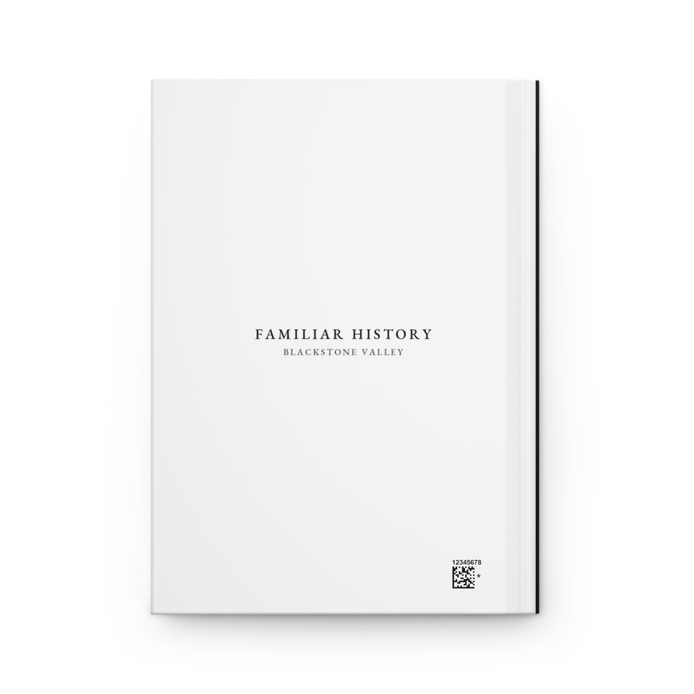 Grafton Fisherville Mill journal, back cover with the Familiar History mark
