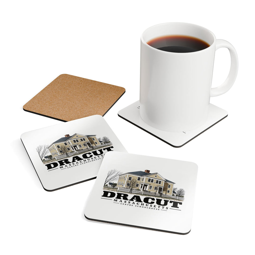 Dracut Dracut Centre schoolhouse later used for town office, library and museum Cork Back Coaster - Merrimack Valley Goods