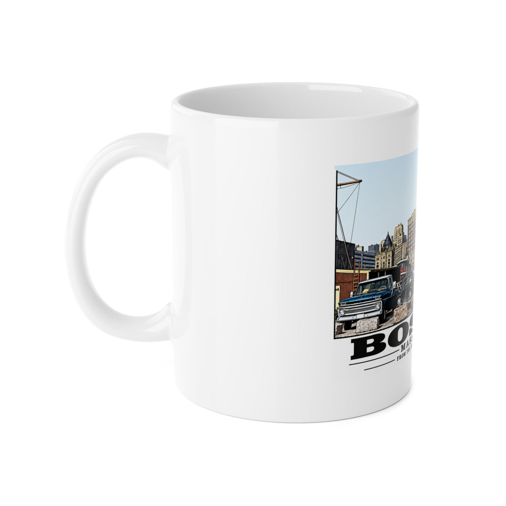 From end of Long Wharf 11 oz White Ceramic Mug - Boston Harbor