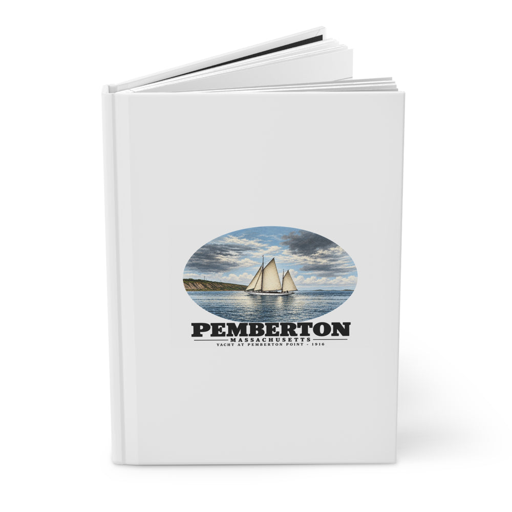 Yacht, Pemberton Hull Matte Hardcover Journal - Boston Harbor