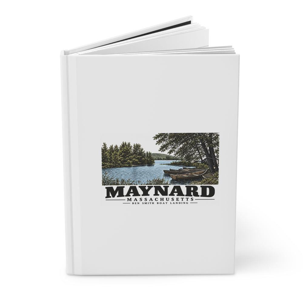 Illustrated Ben Smith Boat Landing in Maynard on matte hardcover journal